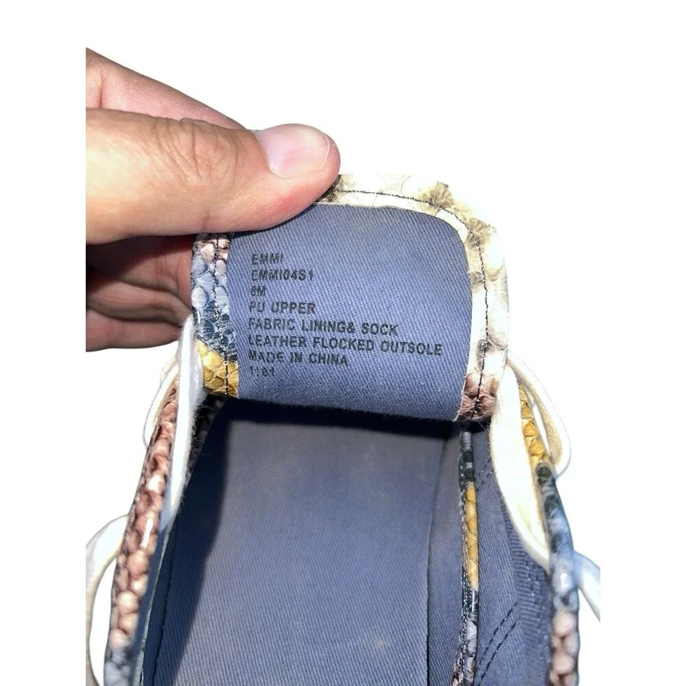 Steve Madden Emmi Women's 8M Platform Snake Print Sneakers VGUC Vegan Colorful